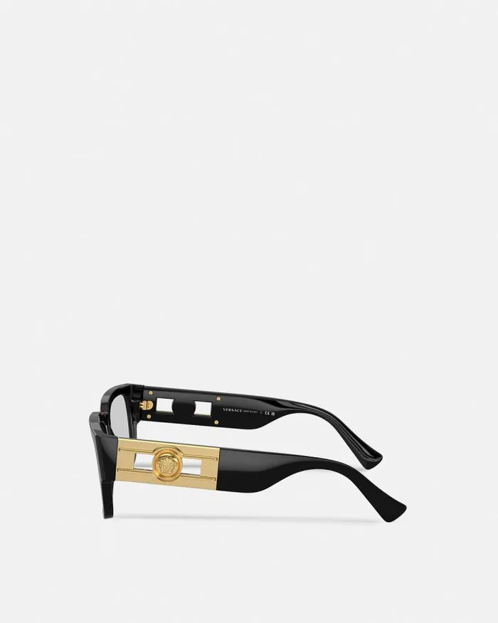 Medusa Deco Squared Glasses Blackgold Women Versace Eyeglass Frames