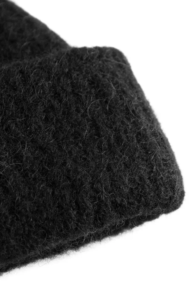 Men Alpaca Wool Short Beanie Black Norse Projects Beanies