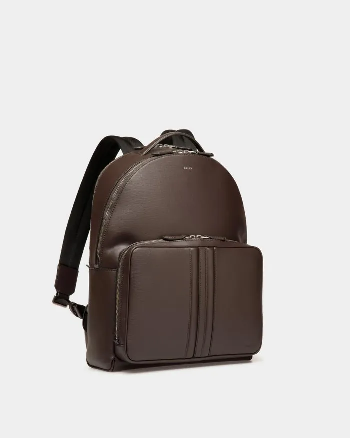 Men Bally Backpacks Mythos Backpack In Ebano Recycled Leather Brown