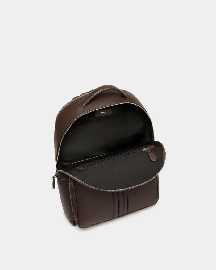 Men Bally Backpacks Mythos Backpack In Ebano Recycled Leather Brown