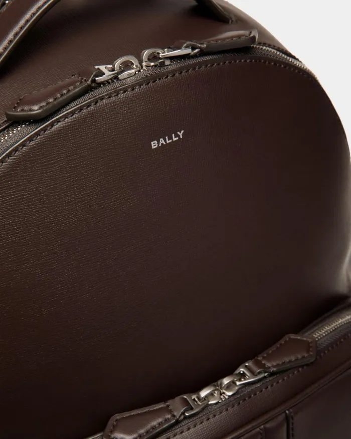 Men Bally Backpacks Mythos Backpack In Ebano Recycled Leather Brown