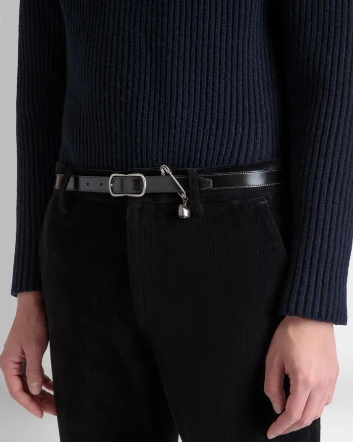 Men Bally Belts Loto Pin 20mm Belt In Black Leather Black Men Bally Belts Loto Pin 20mm Belt In Black Leather Black