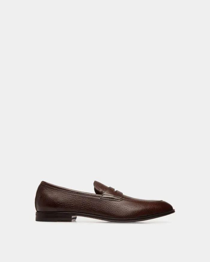 Men Bally Loafers and Moccasins Webb Leather Loafers In Brown Brown
