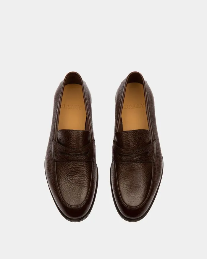 Men Bally Loafers and Moccasins Webb Leather Loafers In Brown Brown Men Bally Loafers and Moccasins Webb Leather Loafers In Brown Brown