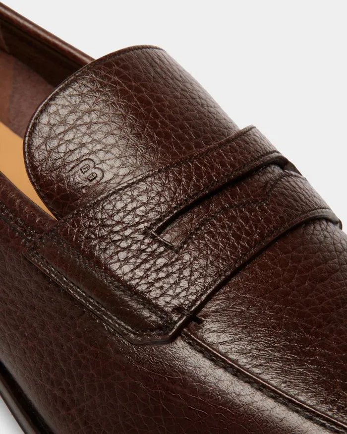 Men Bally Loafers and Moccasins Webb Leather Loafers In Brown Brown Men Bally Loafers and Moccasins Webb Leather Loafers In Brown Brown
