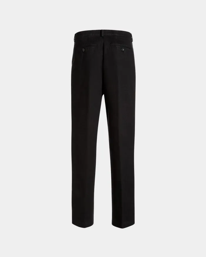 Men Bally Pants Pants In Black Cotton Black Men Bally Pants Pants In Black Cotton Black
