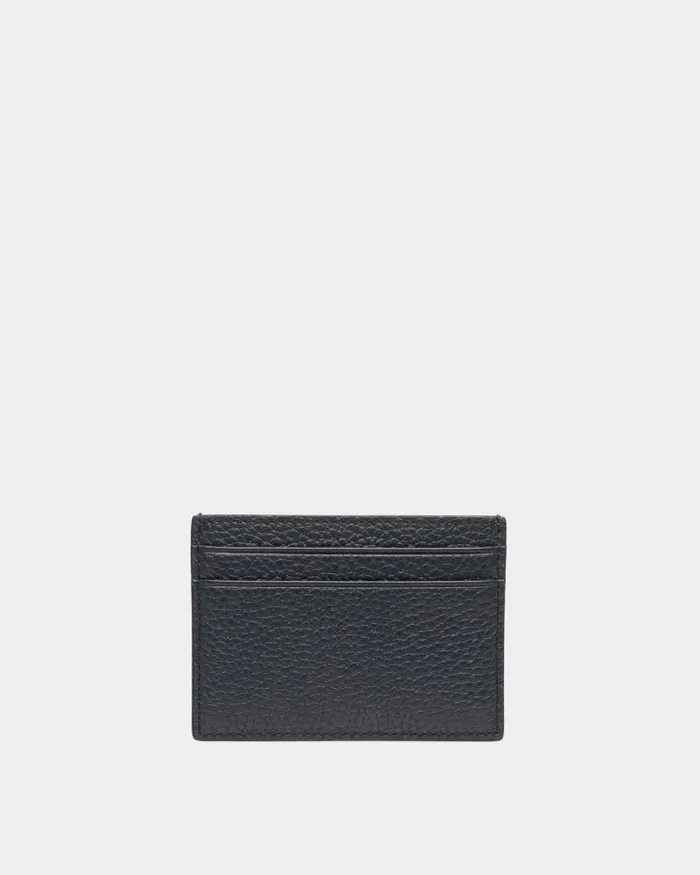Men Bally Wallets and Card Holders Ribbon Business Card Holder In Midnight Leather Blue Men Bally Wallets and Card Holders Ribbon Business Card Holder In Midnight Leather Blue