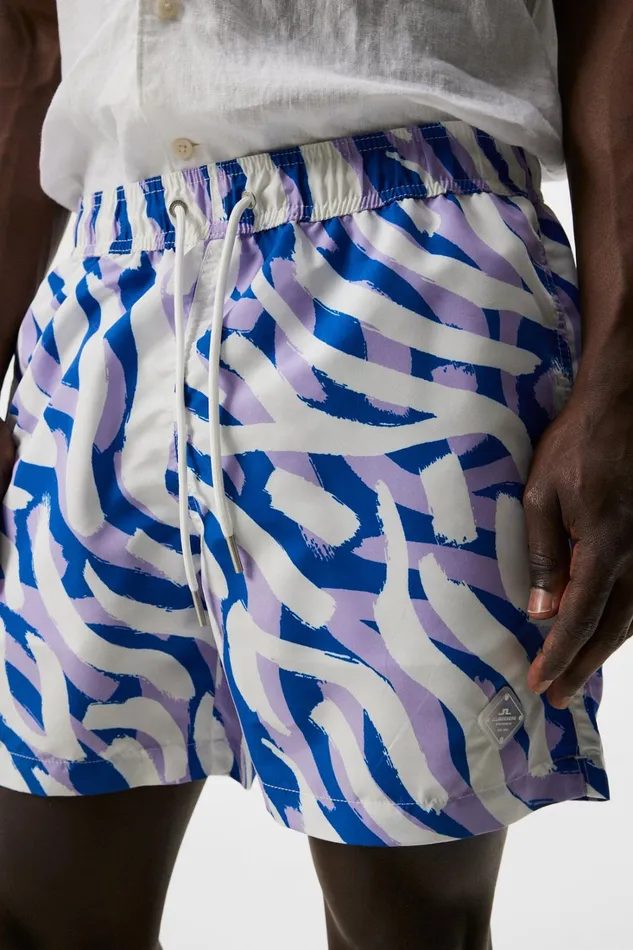 Men Banks Miami Swim Trunks Purple Painted Zebra JLindeberg Swim Shorts Men Banks Miami Swim Trunks Purple Painted Zebra JLindeberg Swim Shorts
