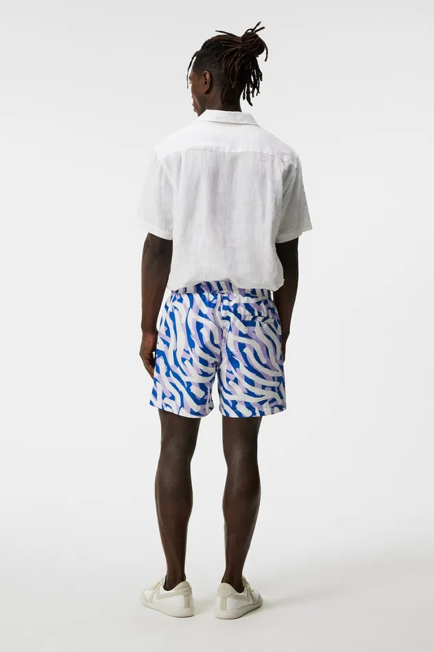 Men Banks Miami Swim Trunks Purple Painted Zebra JLindeberg Swim Shorts Men Banks Miami Swim Trunks Purple Painted Zebra JLindeberg Swim Shorts