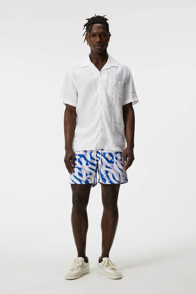 Men Banks Miami Swim Trunks Purple Painted Zebra JLindeberg Swim Shorts Men Banks Miami Swim Trunks Purple Painted Zebra JLindeberg Swim Shorts