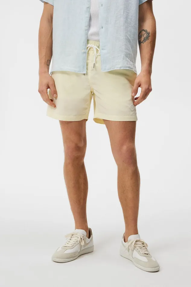 Men Banks Solid Swim Trunks Pear Sorbet JLindeberg Swim Shorts