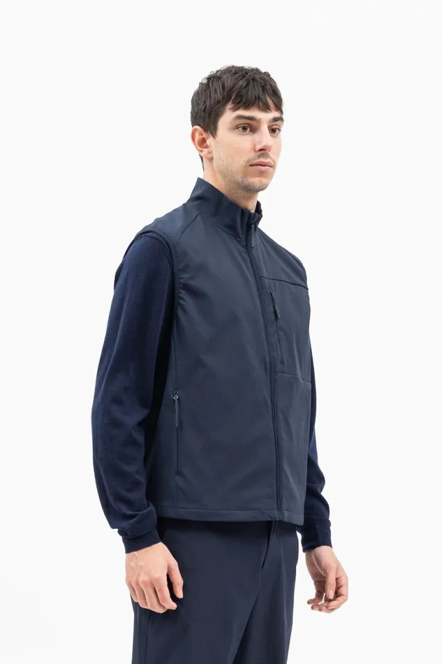 Men Birkholm Solotex Twill Vest Dark Navy Norse Projects Outerwear