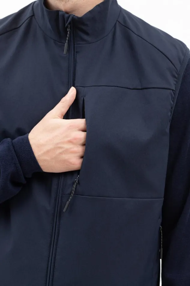 Men Birkholm Solotex Twill Vest Dark Navy Norse Projects Outerwear