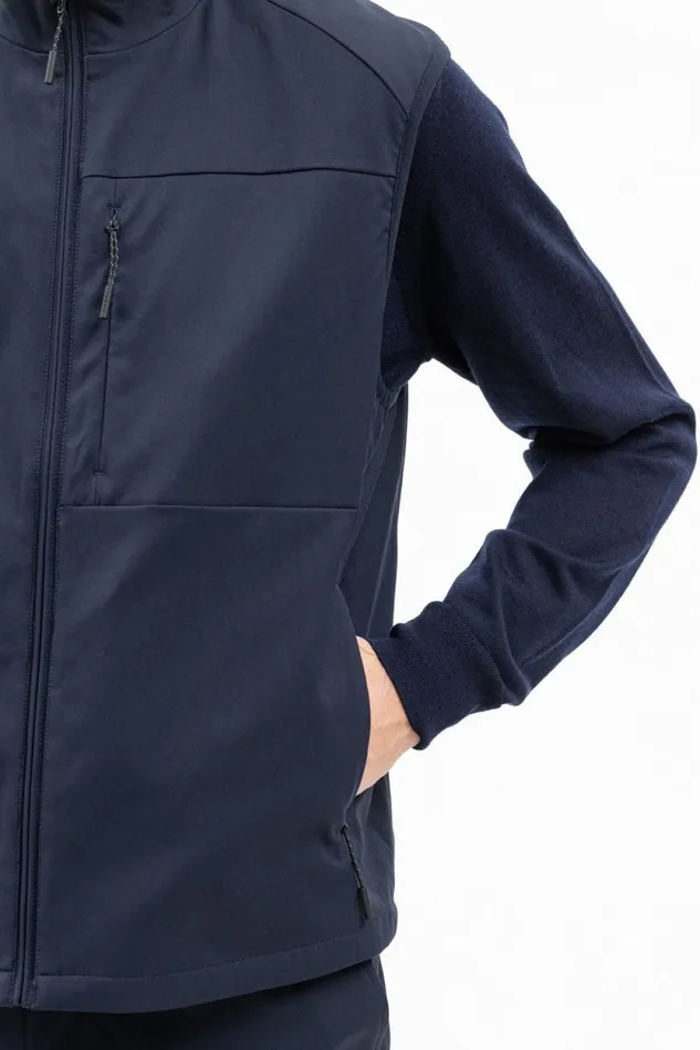 Men Birkholm Solotex Twill Vest Dark Navy Norse Projects Outerwear