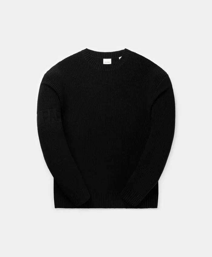 Men Black Band Knit Sweater Daily Paper Knitwear