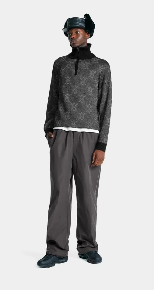 Men Black Tems Knit Sweater Daily Paper Knitwear Men Black Tems Knit Sweater Daily Paper Knitwear