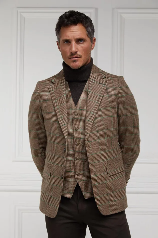 Men Blazers Holland Cooper The Single Breasted Blazer Clarence Check Forest Men Blazers Holland Cooper The Single Breasted Blazer Clarence Check Forest