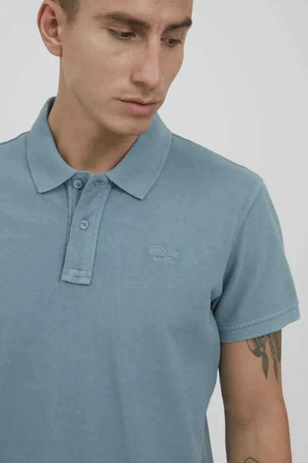 Men Blend Polos Polo Shirt Bluestone