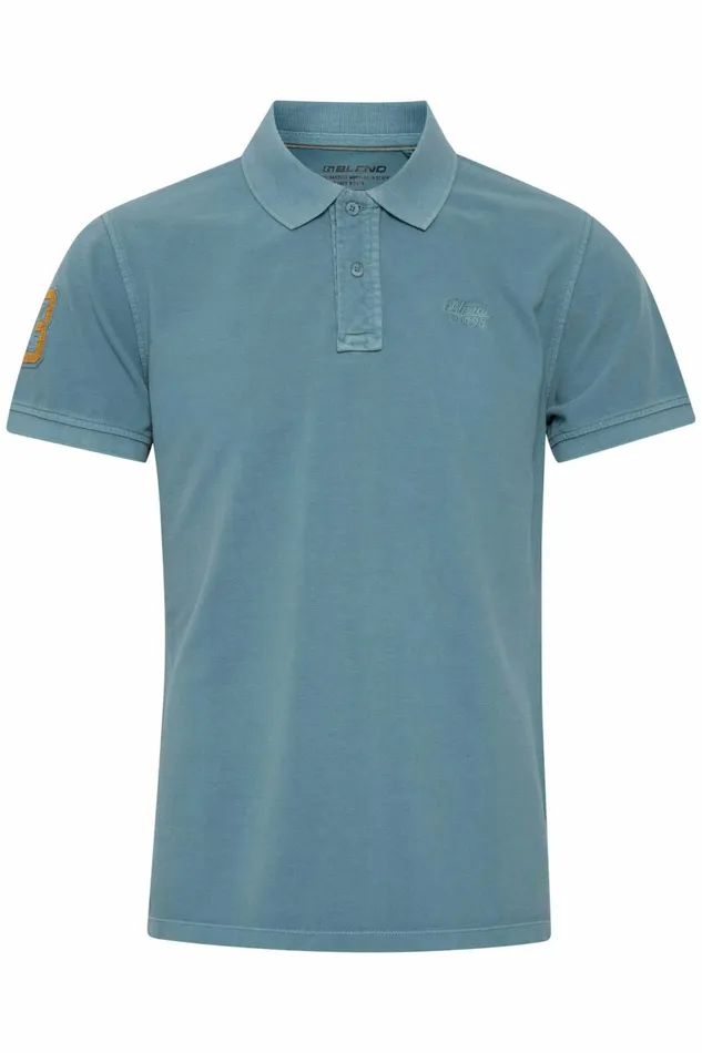 Men Blend Polos Polo Shirt Bluestone