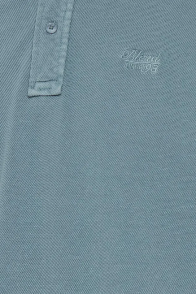 Men Blend Polos Polo Shirt Bluestone