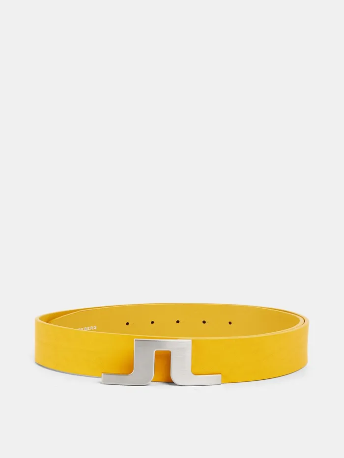 Men Bridger Leather Belt Citrus JLindeberg Belts