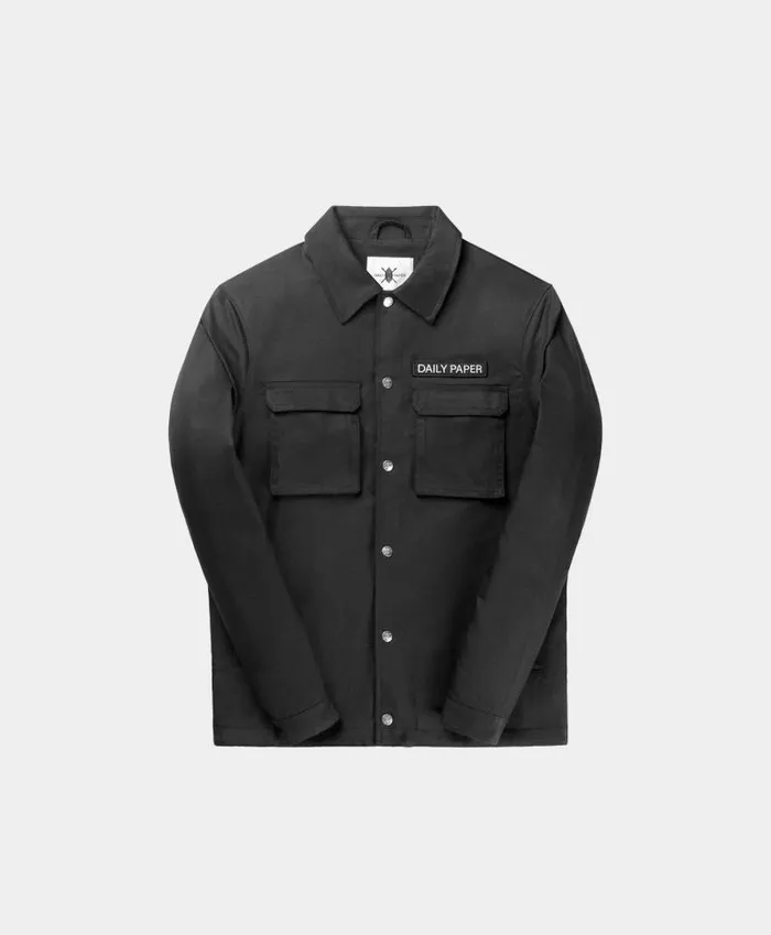 Men Cargo Coach Jacket Black Daily Paper Jackets