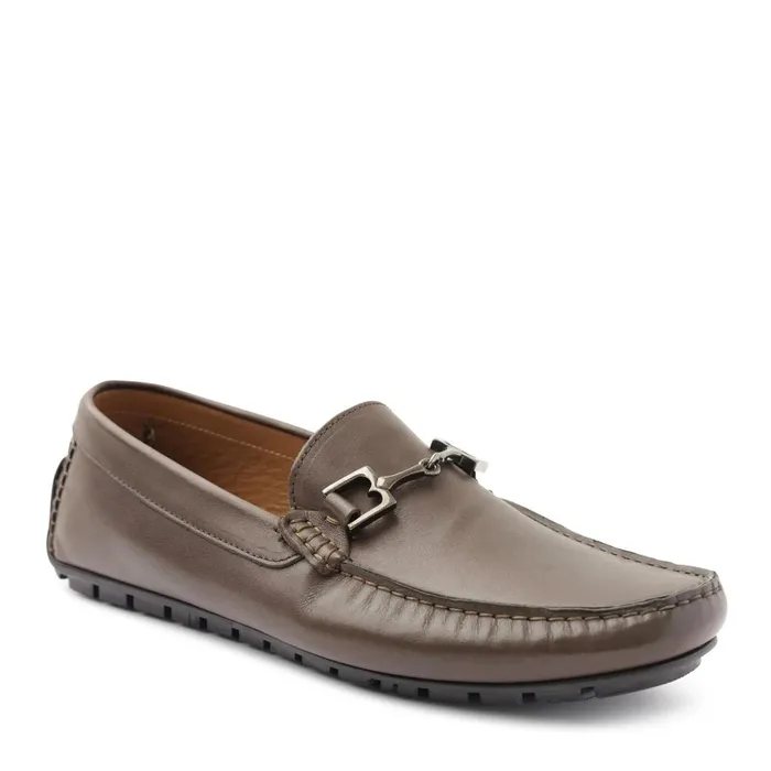 Men Casual Shoes Bruno Magli Xander Leather Driving Moccasin 8211 Brown