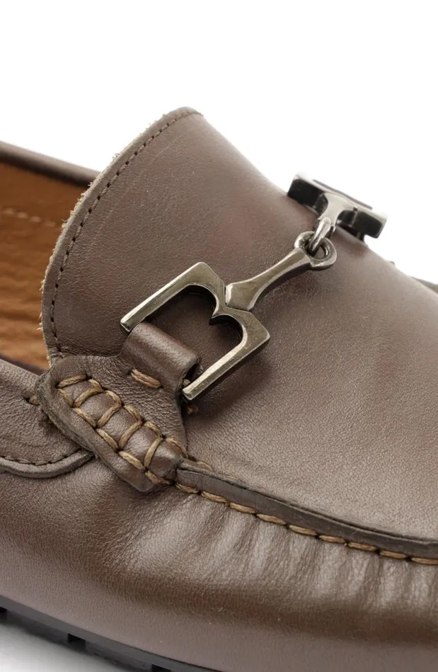 Men Casual Shoes Bruno Magli Xander Leather Driving Moccasin 8211 Brown