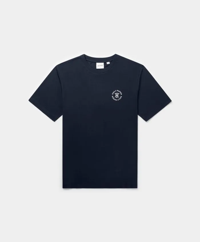 Men Deep Navy Circle Tshirt Daily Paper TShirts