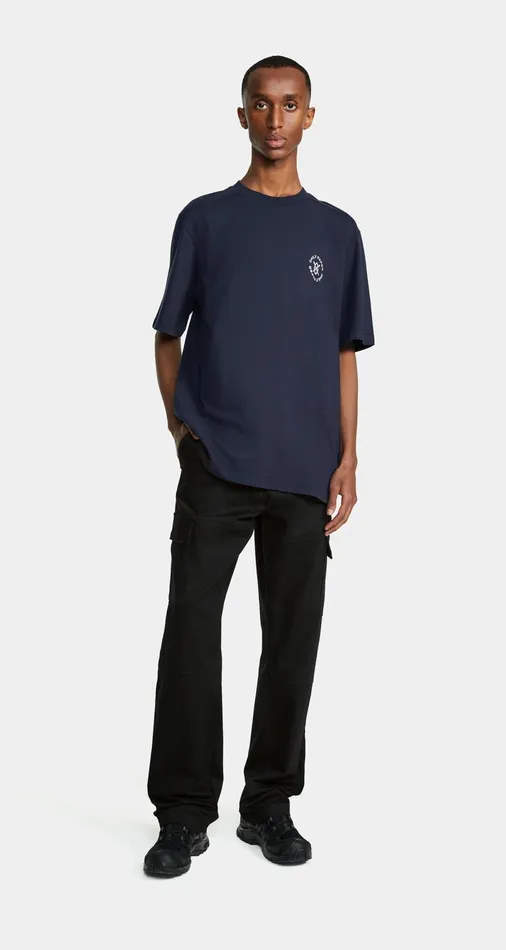 Men Deep Navy Circle Tshirt Daily Paper TShirts Men Deep Navy Circle Tshirt Daily Paper TShirts