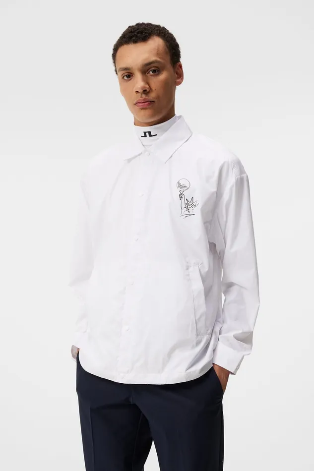 Men Dex Golf Jacket White JLindeberg Jackets