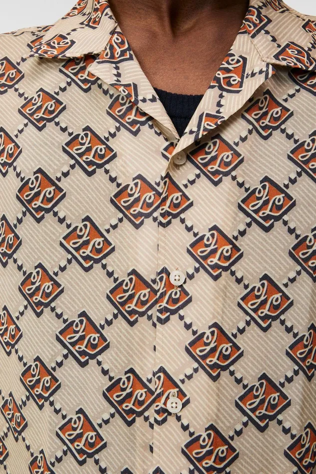Men Donso Diamond JL Boxy Shirt Safari Beige JLindeberg Shirts Men Donso Diamond JL Boxy Shirt Safari Beige JLindeberg Shirts