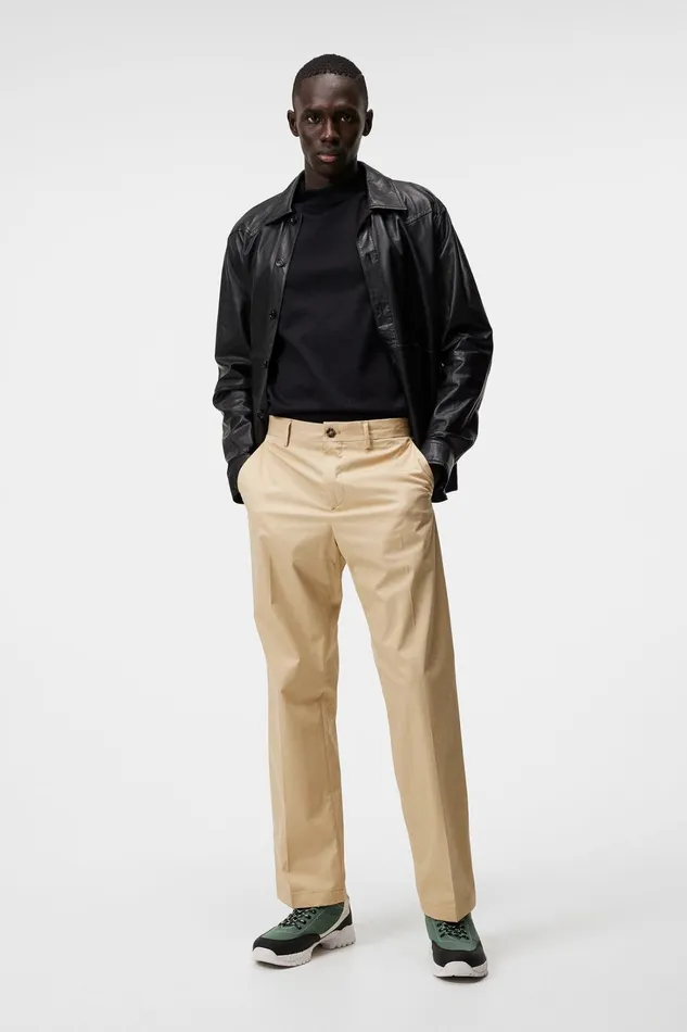 Men Dropper Light Cotton Pants Safari Beige JLindeberg Tailored Trousers Men Dropper Light Cotton Pants Safari Beige JLindeberg Tailored Trousers