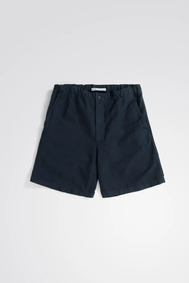 Men Ezra Relaxed Cotton Linen Short Dark Navy Norse Projects Shorts