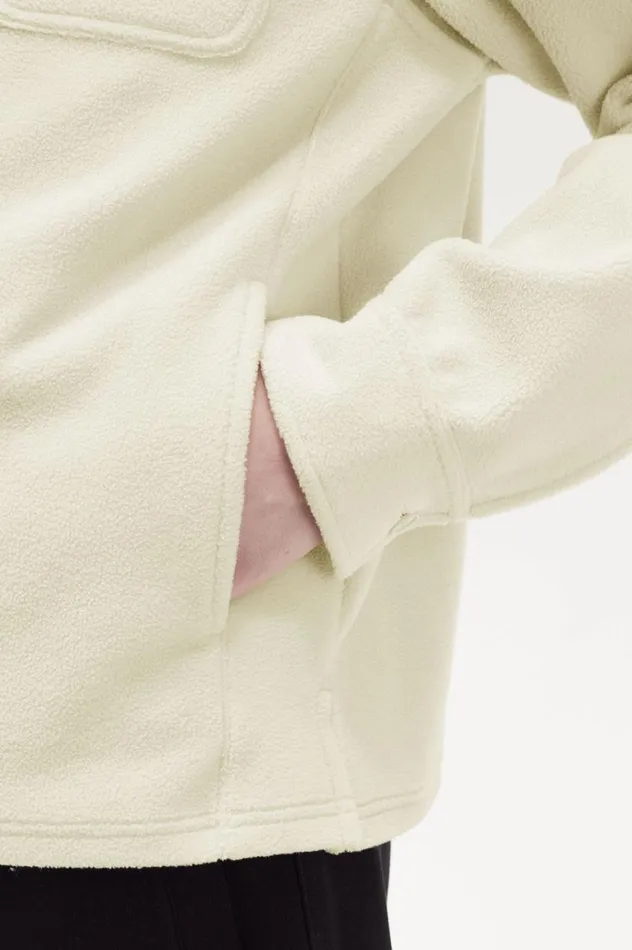 Men Fleece Overshirt Oatmeal Fred Perry Overshirts