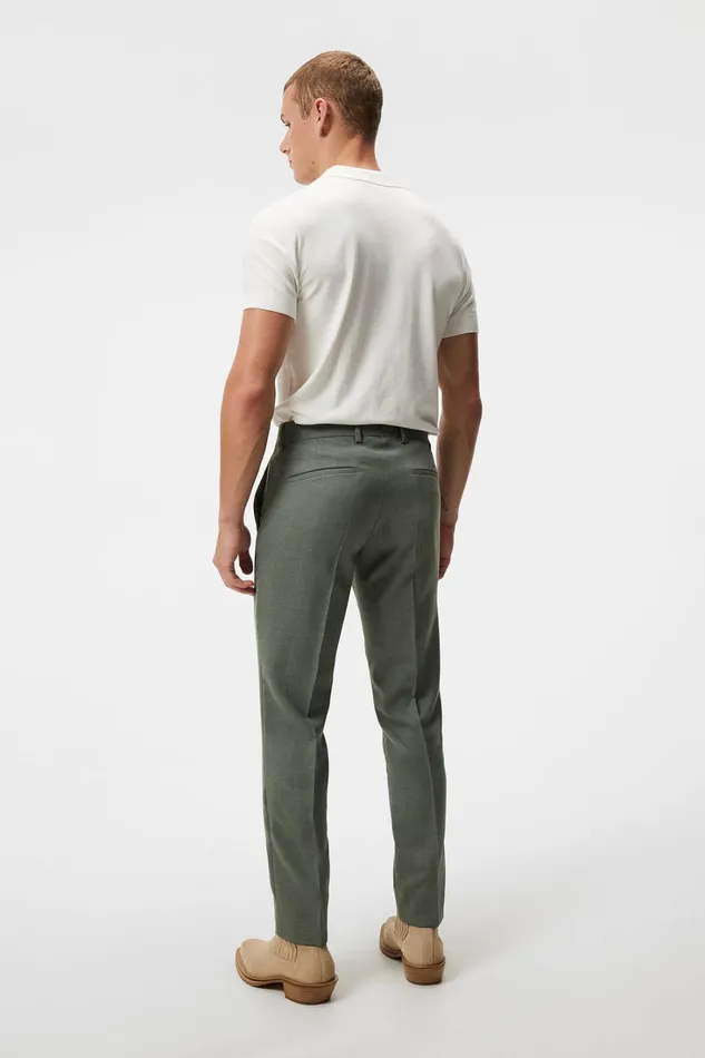 Men Grant Active Hopsack Pants Aloe JLindeberg Tailored Trousers Men Grant Active Hopsack Pants Aloe JLindeberg Tailored Trousers