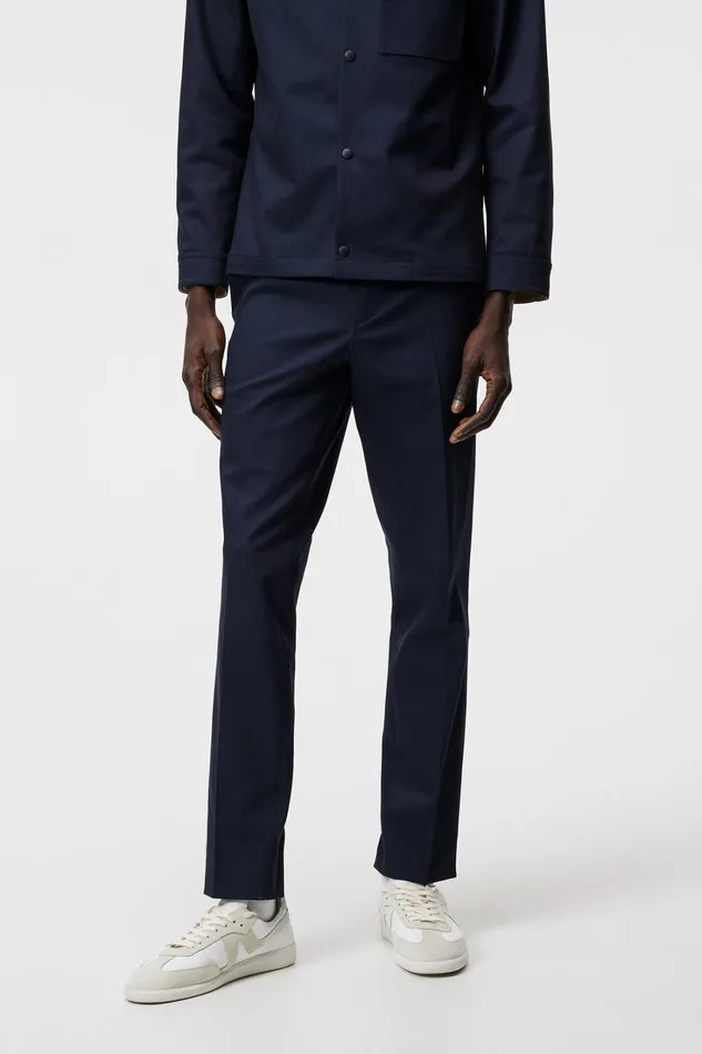 Men Grant Cotton Stretch Pants JL Navy JLindeberg Trousers