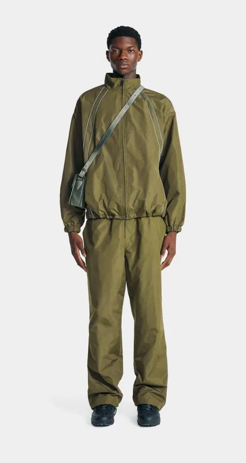 Men Green Taye Logo Relaxed Track Jacket Daily Paper Jackets Men Green Taye Logo Relaxed Track Jacket Daily Paper Jackets