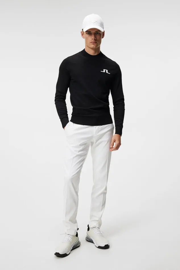 Men Gus Knitted Sweater Black JLindeberg Knitwear Men Gus Knitted Sweater Black JLindeberg Knitwear