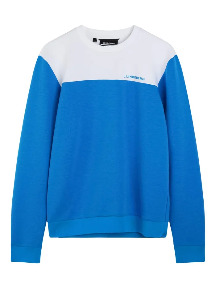 Men Jeff Crew Neck Brilliant Blue JLindeberg Sweatshirts Men Jeff Crew Neck Brilliant Blue JLindeberg Sweatshirts