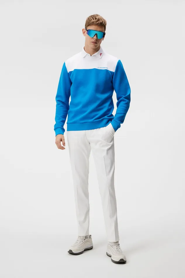 Men Jeff Crew Neck Brilliant Blue JLindeberg Sweatshirts Men Jeff Crew Neck Brilliant Blue JLindeberg Sweatshirts