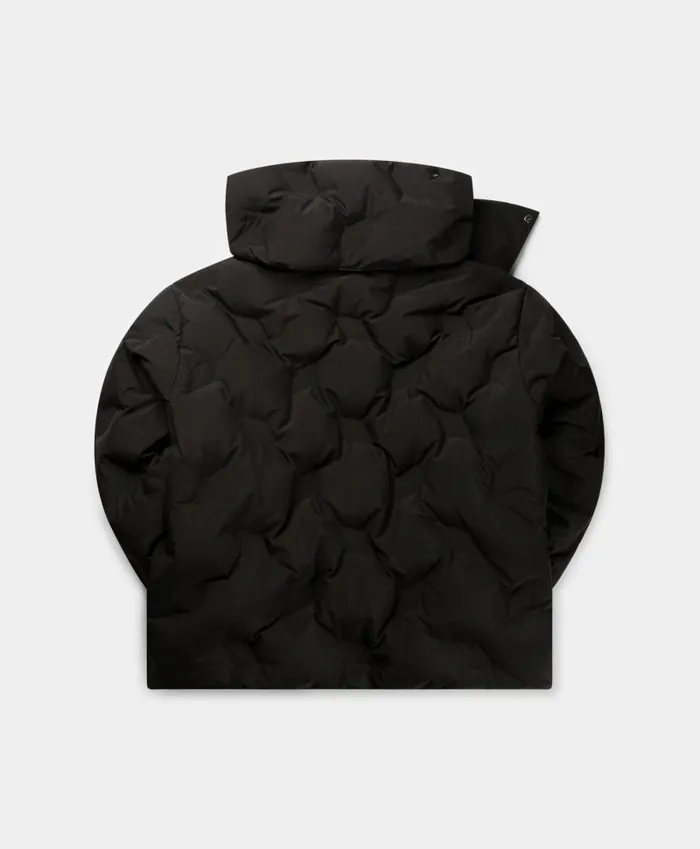 Men Jet Black Ayan Monogram Puffer Jacket Daily Paper Jackets Men Jet Black Ayan Monogram Puffer Jacket Daily Paper Jackets