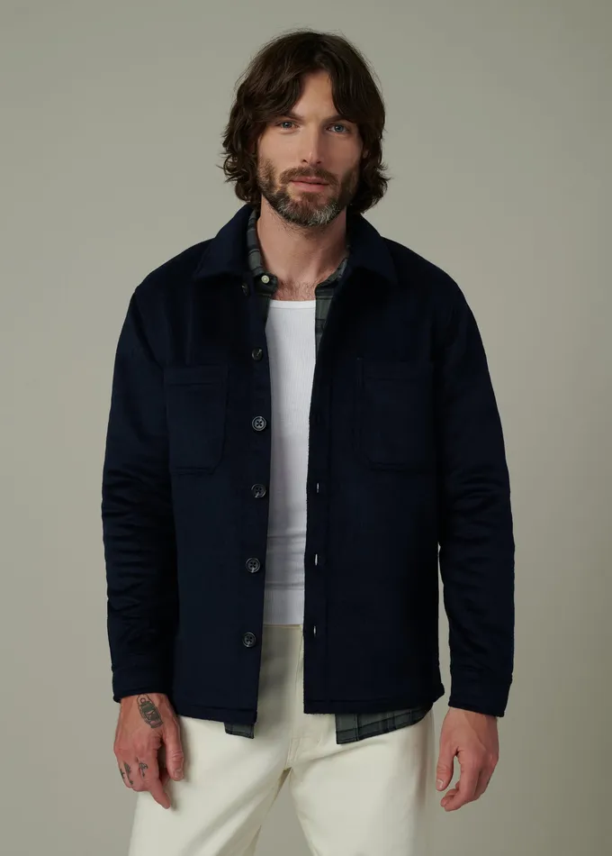 Men Joe8217s Jeans LEON WOOL OVERSHIRT True Navy Jackets Outerwear
