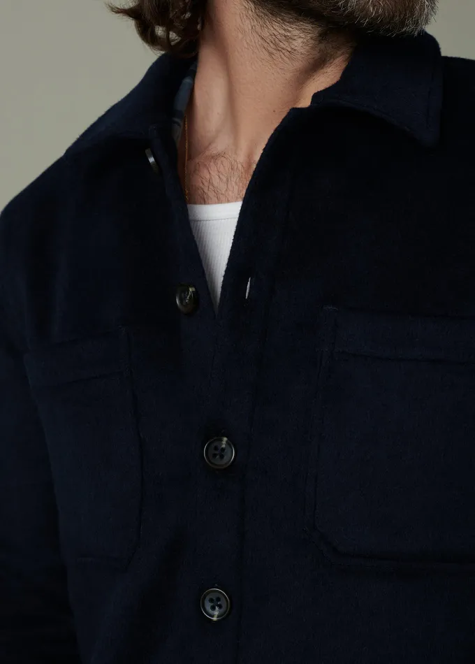 Men Joe8217s Jeans LEON WOOL OVERSHIRT True Navy Jackets Outerwear