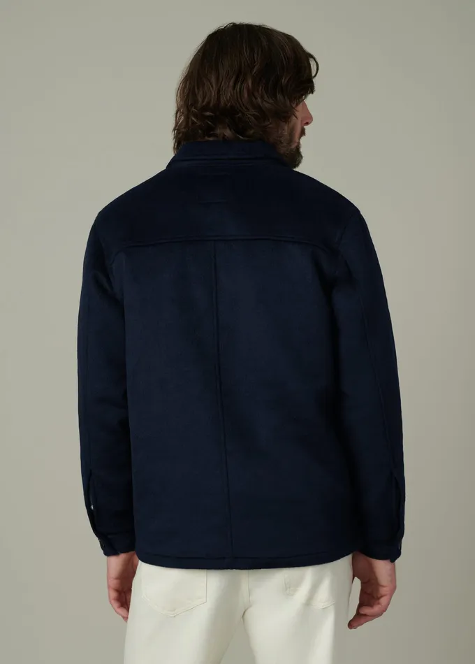Men Joe8217s Jeans LEON WOOL OVERSHIRT True Navy Jackets Outerwear