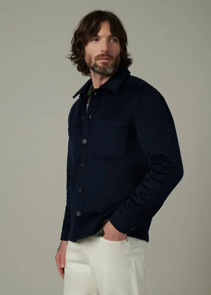 Men Joe8217s Jeans LEON WOOL OVERSHIRT True Navy Jackets Outerwear