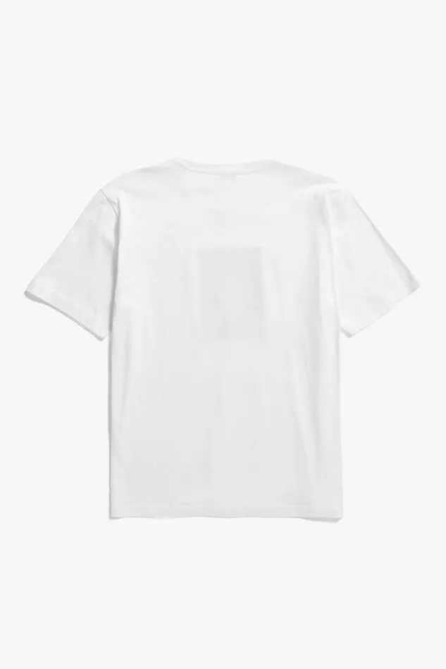 Men Johannes Organic Cap Print Tshirt White Norse Projects TShirts