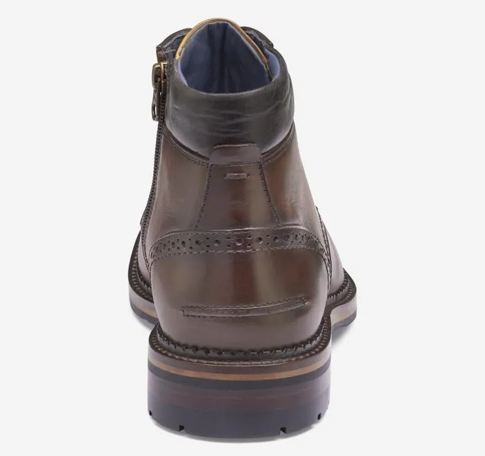 Men Johnston and Murphy Boots XC Flex Connelly Plain Toe Boot Tan Full Grain
