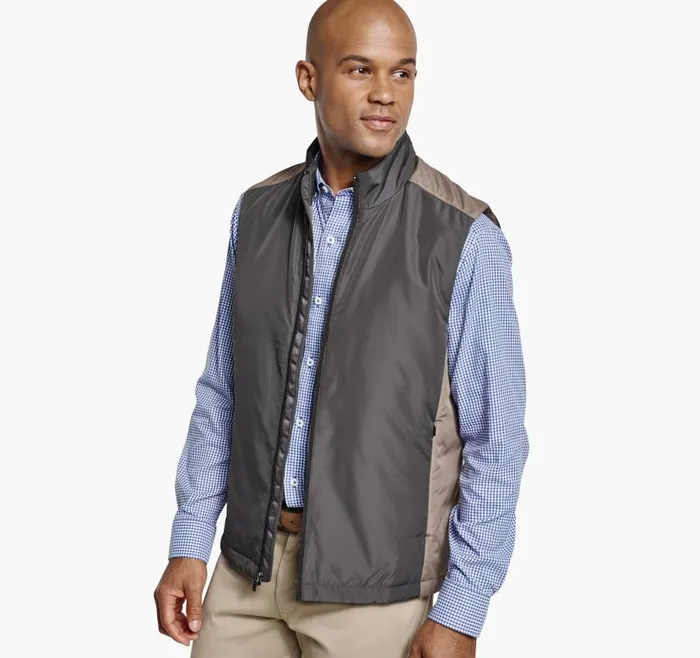 Men Johnston and Murphy Coats Jackets and Vests XC4 Colorblock Vest Taupe