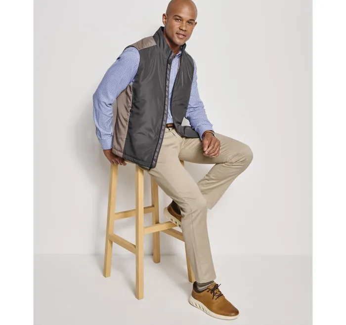 Men Johnston and Murphy Coats Jackets and Vests XC4 Colorblock Vest Taupe Men Johnston and Murphy Coats Jackets and Vests XC4 Colorblock Vest Taupe
